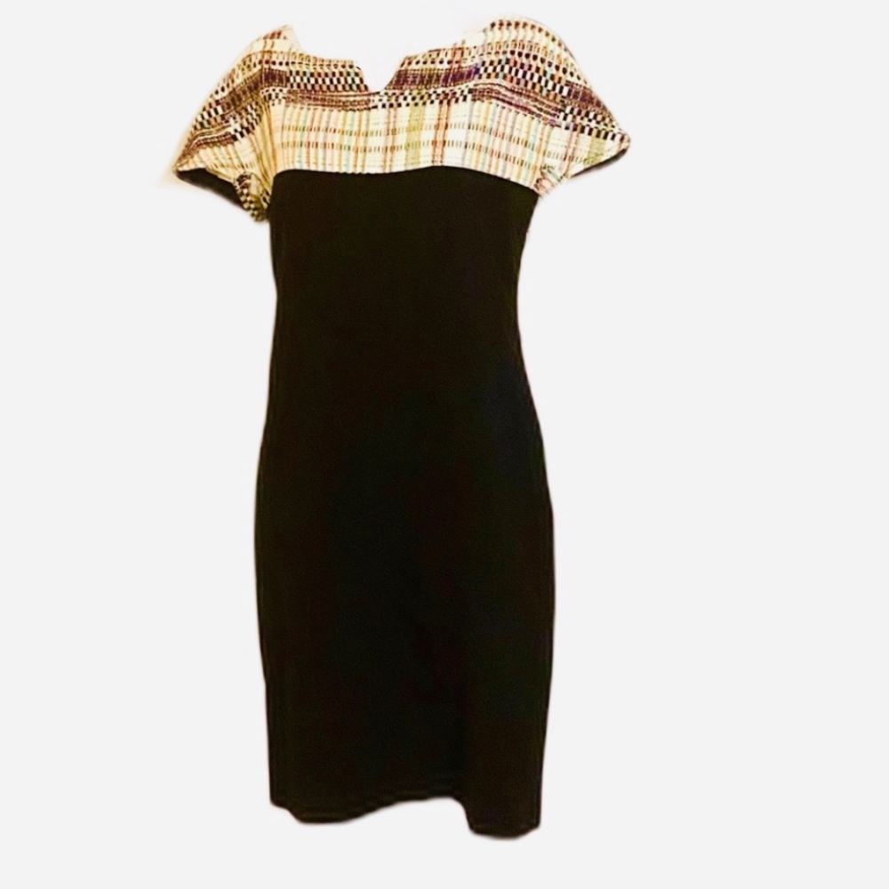 Vilagallo Anthropologie Navy Tweed Dress